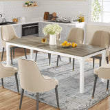 Tribesigns Dining Table for 6-8 People, 200cm Large Narrow Long Rectangular Kitchen Dinner Table