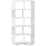 Tribesigns 6 Tier Corner Bookshelf, 64.96 Inch Tall Industrial Corner Bookcase