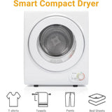 Portable Clothes Dryer, High End Laundry Front Load Tumble Dryer Machine with Stainless Steel Tub MD DC PRINT