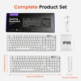 Wireless Bluetooth Mechanical Silent Keyboard Foundation Liquid Design Triple Mode Connection