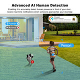 Closeli Wireless Waterproof Doorbell BR100PB2 2MP Video Intercom Door Bell