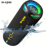 W-KING D320 40W Portable Speaker, IP67 Waterproof, APP Control, High-Quality Audio, TF/AUX, Dynamic Lights