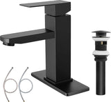 304 Stainless Steel Square faucet Cold and Hot Bathroom Washbasin Countertop Basin Washbasin Faucet Fashionable Easy to Inst