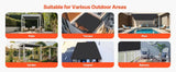 90% Sun Shade Cloth, 10 x 10 ft Pergola Shade Cover with Stainless Steel Grommets