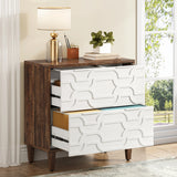 Tribesigns 2-Drawer File Cabinet, Lateral Filing Cabinet for A4/Letter/Legal Size, Office Storage Cabinet