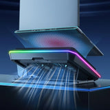 RGB Gaming Laptop Cooling Pad with Two Turbo Fan Rapid Cooling