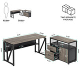 Tribesigns Modern File Cabinet with Drawers for Letter-sized File and Door, Lockable