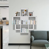 Bookcase Wall Mounted Book Shelf Modern 3-Tier Floating Shelf Bookcase