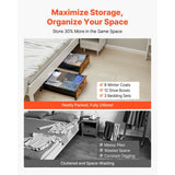 2 Pack Rolling Under Bed Storage With Wheels 25.6x18.1x7.1 Inch  For Clothes Shoes