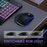 SGIAWETA-Wireless Keyboard and Mouse Combo- 2.4G Rechargeable Keyboard