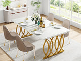 Tribesigns 63-Inch Rectangular Dining Table for 4 to 6, Modern Kitchen Table