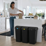 12 Gallon Trash Can with Odor Protection | Linkable Waste and Recycling Bin