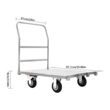 36*24 Flat Dolly Cart 2000 Lbs Hand Push Pull Cargo Handling Trailer with 4 Wheels