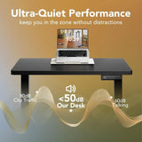 48x24 Adjustable Height Standing Desk, 4 Memory Settings, Cable Management