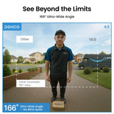 Dekco 3MP WiFi Doorbell 5000 mAh Battery Wireless Video Intercom AI Human Detection 2-way