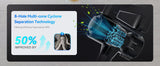 YISORA N8 Cordless Stick Vacuum, 25000Pa Self-Standingnfor Pet Hair