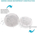 Herdio 4PCS 4'' 160W Marine Waterproof Bluetooth Speaker HIFI Full Range Stereo Motorcycle Boat