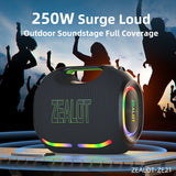ZEALOT-ZE21 250W Big Power Wireless TWS Subwoofer Bluetooth Speaker