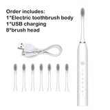 Sonic Electric Toothbrush Adult Smart Timing Tooth Brush Teeth Clean-MD DC PRINT