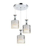 3 Lights E27 Pendant Light, Adjustable Chandelier for Dining Room