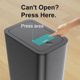 3 Pack 10 Liter Small Trash Can with Lid, 2.6 Gallon, Slim Trash Bin Waste Basket for Bathroom, Kitchen