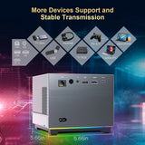 Portable Smart Movie Projector with LED Lighting BT5.0 Bulit-in More App