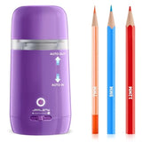 Automatic Electric Pencil Sharpener - Hands-Free Operation 3 Sharpness Modes 3-Second
