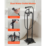 SucceBuy Clawfoot Bathtub Faucet Freestanding Tub Faucets with Shower with 360° Rotation Spout & 59-inch Long