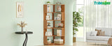 Tribesigns 6 Tier Corner Bookshelf, 64.96 Inch Tall Industrial Corner Bookcase