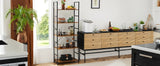 JHK 5 Tier Bookcase Bookshelf Modern Book Case For Books Corner Storage Organizer for Bedroom Home