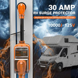 RV Surge Protector 30 Amp, 10000 Joules Circuit Analyzer w/ Waterproof Cover