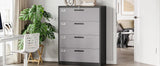 4 Drawer Lateral Metal Filing Cabinet with Lock-File Cabines-Organization Storage Cabinets