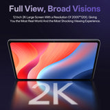 SVITOO Tablet 2026 Android 16 12 Inch 2000 x 1200 2K Display IPS Large Screen