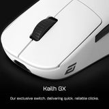 Wireless Gaming Mouse - 4000Hz Polling Rate, 4K DPI, Optical Sensor, White