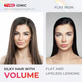 TYMO Ionic Hair Straightener Brush - One-Step Hair Straightener for Women, Straightening Brush with Negative Ions,