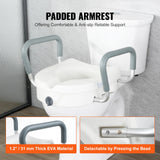 SucceBuy Raised Toilet Seat 5" Height Raised 350 lbs Weight Capacity for Round &Elongated