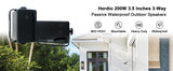 Herdio 3.5'' 2PCS Passive Outdoor Speakers Wired Waterproof 200W 3 Way Premium Mountable Wall Mount
