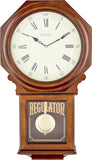 C3543 Ashford Wall Clock  25" Schoolhouse Design  Walnut Finish