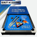 7 ft MultiGame Table. Billiards, Table Tennis and Handy Serving Table