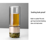 Tea Water Bottle High Borosilicate Glass Double Layer Tea Water Cup Infuser