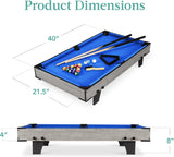 40in Tabletop Billiard Table, Pool Arcade Game Table for Living Room
