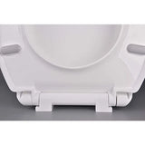 Toilet Seat Slow Close Easy to Install and Clean Durable Plastic White Replacement