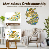 Modern Peacock Wall Clock, Anti-Rust for Housewarming Decoration