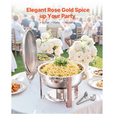 SucceBuy 5 Qt 2 4 Pack Chafing Dish Buffet Set Stainless Steel Chafer with 4 Full Size Pans