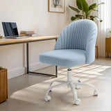 Furniwell Office Chair Armless Cute Desk Chair Modern Adjustable Swivel Vanity Task Computer Chair Home