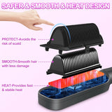 3-minute fast ceramic straightening brush 3level temperature adjustment LED display negative ion technologyperfect