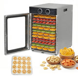 Food Dehydrator 12 Stainless Steel Trays Food Dryer 1200W with Digital Timer