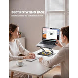 Adjustable Laptop Stand for Desk - 360 Rotating Base Ergonomic Computer Stand Aluminum Laptop