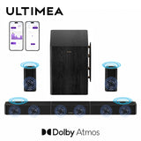 7.1.4ch Wireless Surround Sound System for TV Dolby Atmos, 10" Subwoofer
