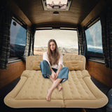 SUV Air Mattress W. Pillows, Thickened Inflatable Car Bed Set For Road Trip